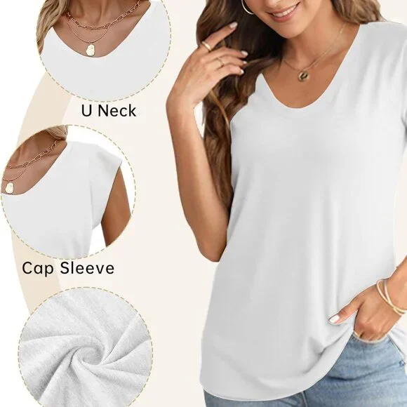 Breathable Women's V-Neck Tank Top - Perfect for Layering or Casual Outfits - Picture 3 of 3
